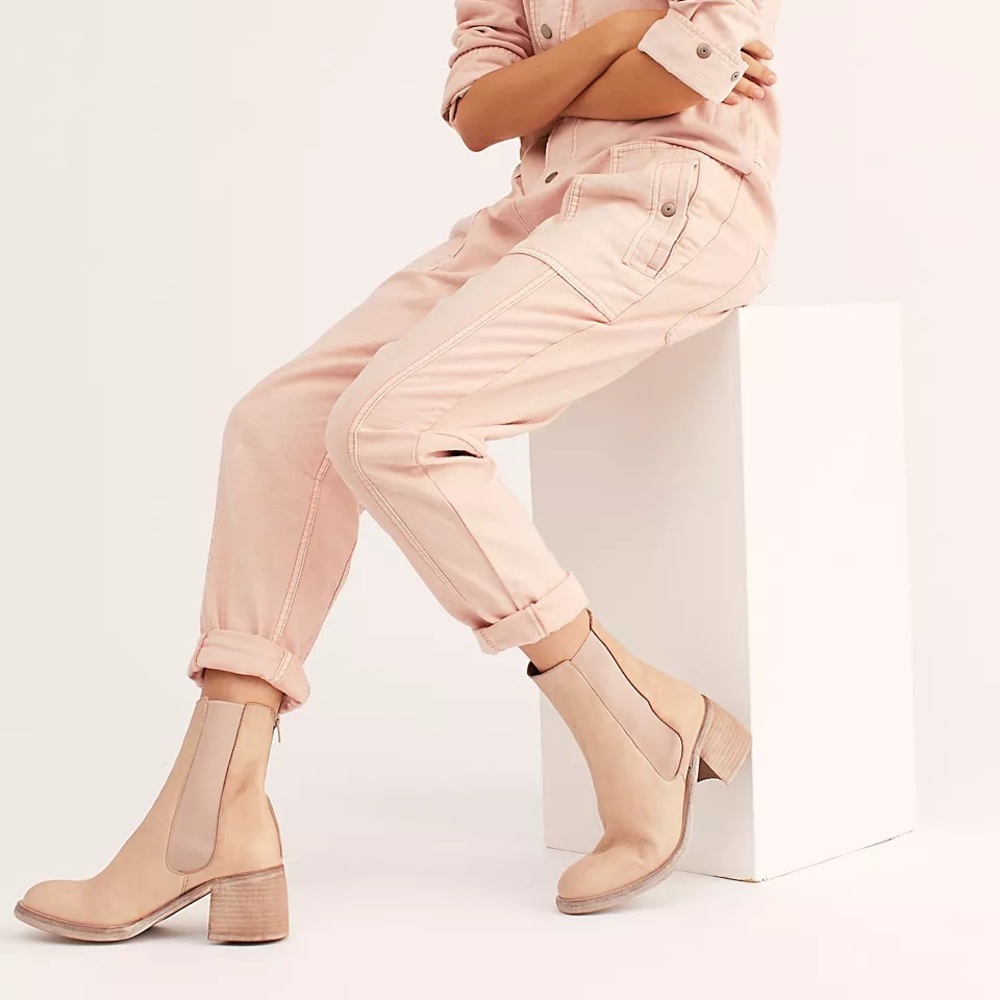 Free People Essential Chelsea Boots in Natural.